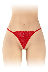 String con perle Venusina Fashion Secret: pizzo rosso, taglia unica, foto 1