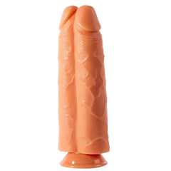 Double Penetration 11'' Dildo con Ventosa – Rosa Carne