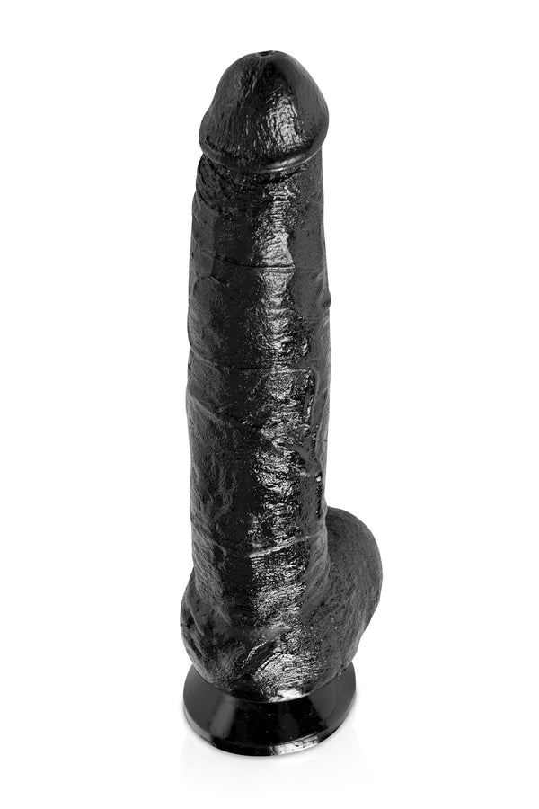 Fallo Magnum 14: dildo realistico nero 28 cm con ventosa, foto 3