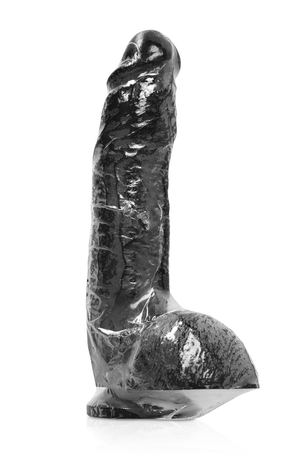 Fallo Magnum 18: dildo realistico nero 28 cm con ventosa, foto 2