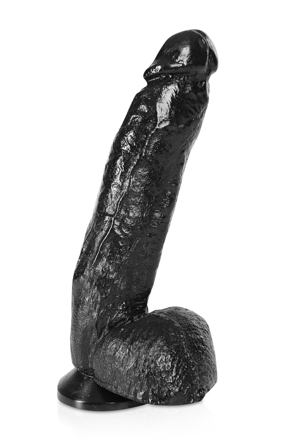 Fallo Magnum 18: dildo realistico nero 28 cm con ventosa, foto 3