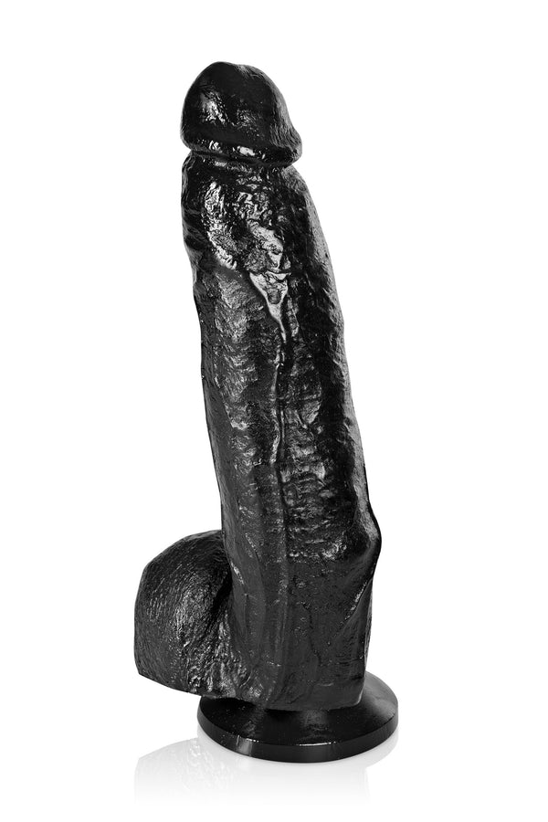 Fallo Magnum 18: dildo realistico nero 28 cm con ventosa, foto 5
