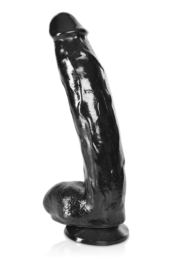 Fallo Magnum 20: dildo realistico nero 31,5 cm con ventosa, foto 3