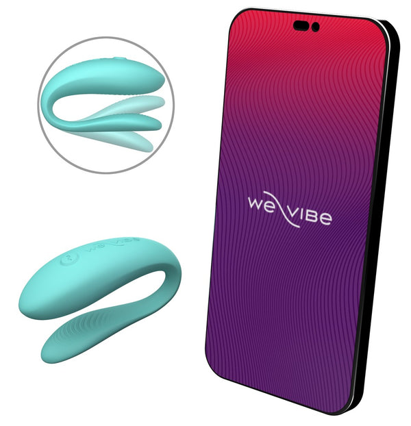 We-Vibe Sync Lite: vibratore di coppia sottile, si usa con l'app, Turchese, foto 1