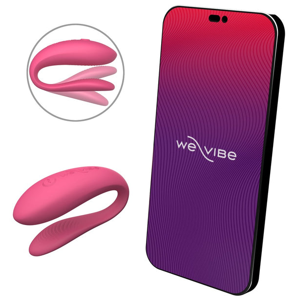 We-Vibe Sync Lite: vibratore di coppia sottile, si usa con l'app, Fucsia, foto 1