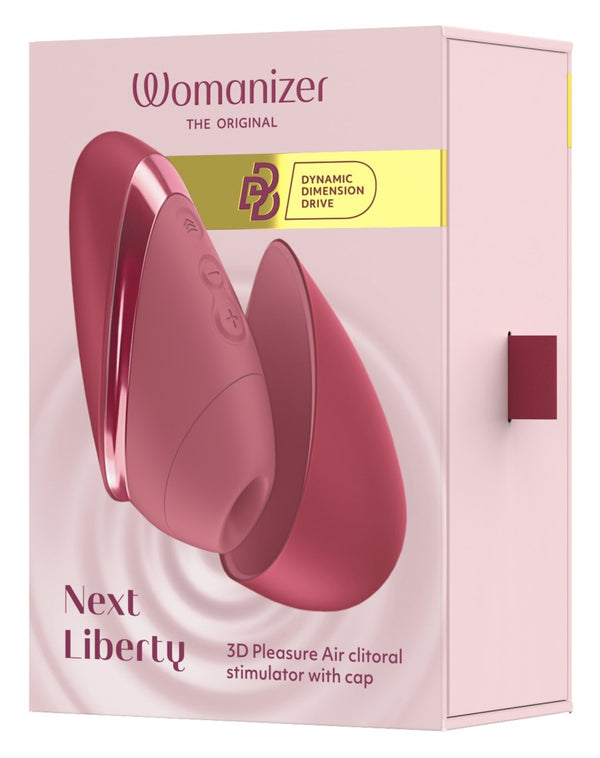 Womanizer Next Liberty: succhia clitoride 3D Pleasure Air da viaggio, Bordeaux, foto 3