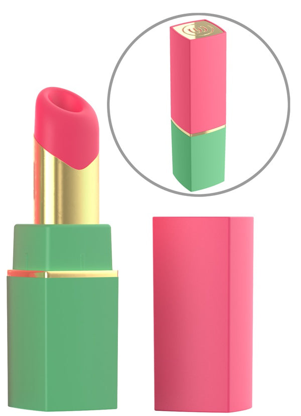 Womanizer Beauty: succhia clitoride a forma di rossetto, 6 livelli, Verde e rosa, foto 1