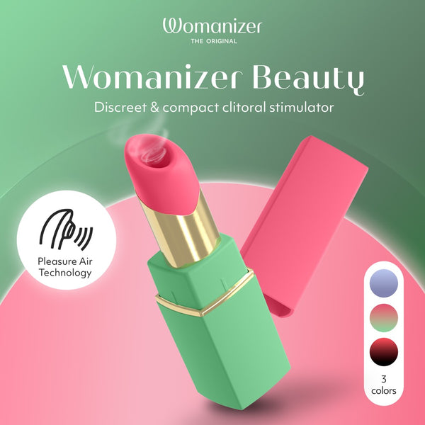 Womanizer Beauty: succhia clitoride a forma di rossetto, 6 livelli, Verde e rosa, foto 5