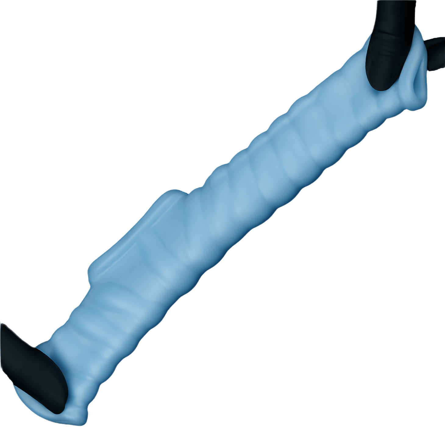 Vibrating Wave Knights Guaina Fallica Intera Stimolante con Vibrazione - Azzurro