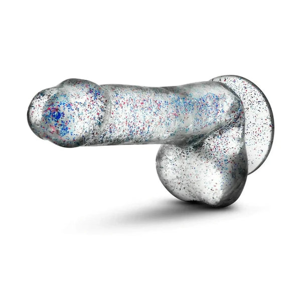 Dildo glitterato multicolore 6 pollici con base a ventosa