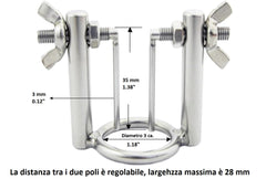 Anello per il glande con dilatatore uretrale regolabile