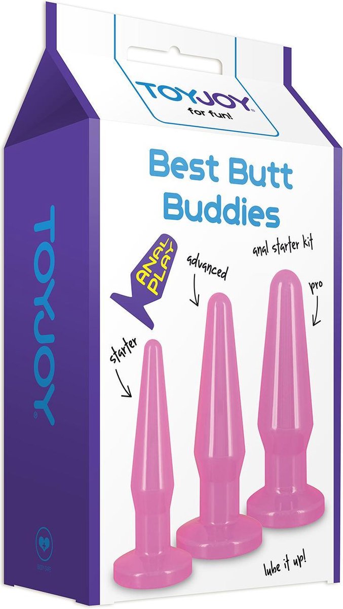 Best Butt Buddies Pink - Seti di 3 plug anali di graduale dimensione