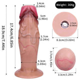 7.5 inch realistic egg-laying dildo ovipositor sex toy for women