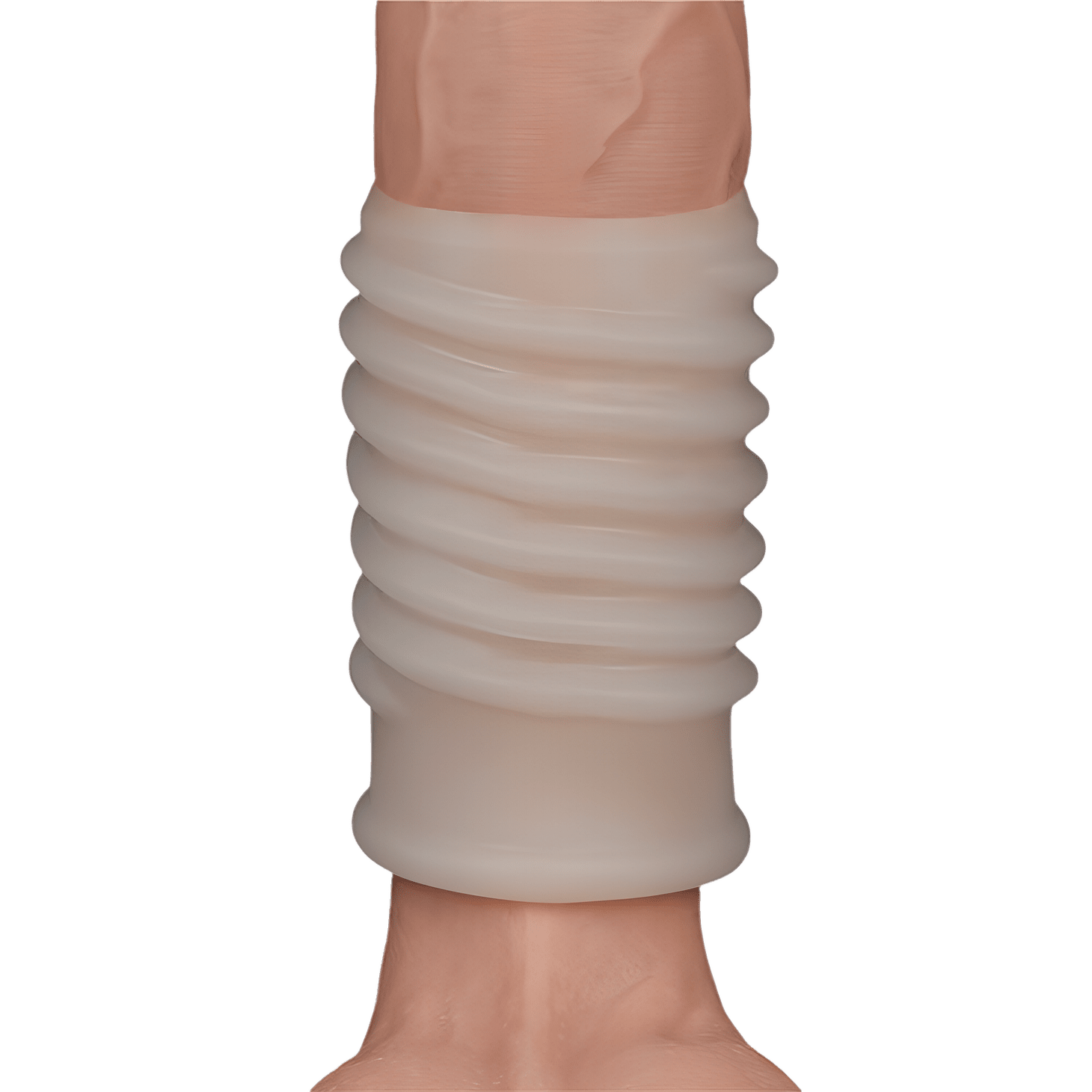 Vibrating Spiral Knights Guaina Fallica Stimolante con Vibrazione - Bianco