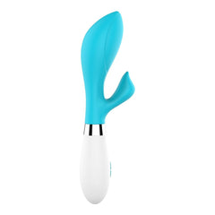 Achelois Vibratore Rabbit in Silicone con 10 vibrazione diverse - Azzurro