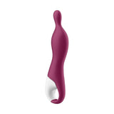 Vibratore Satisfyer A-Mazing 1 angolo ergonomico con simboli CE e logo