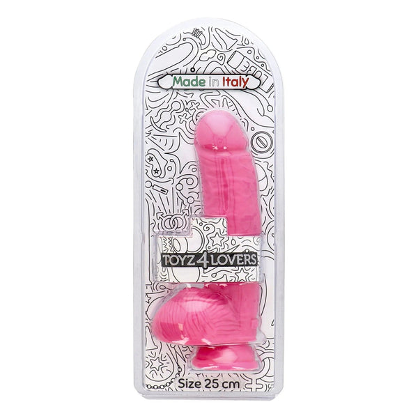 Confezione Dildo Achilleus Fallo Maxi 25 cm rosa Made in Italy TOYZ 4 LOVERS