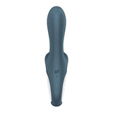 Vibratore anale inflabile Satisfyer Air Pump Booty 2 grigio scuro vista frontale ergonomica