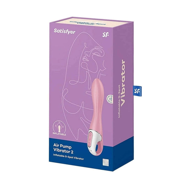 Scatola prodotto Satisfyer Air Pump Vibrator 2 gonfiabile G-spot colore viola e blu