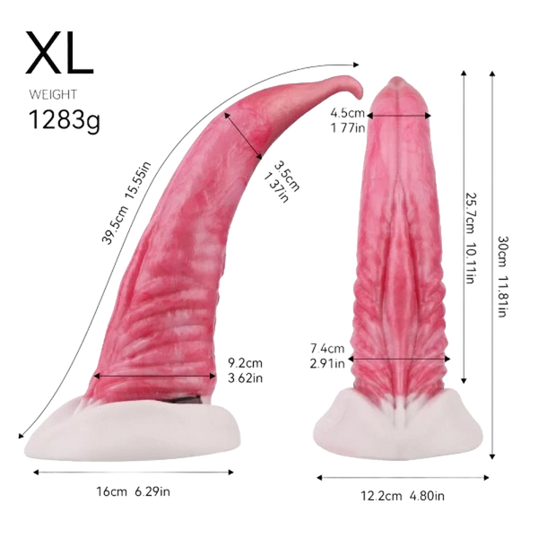 Dildo silicone XL misure tecniche e peso 1283g