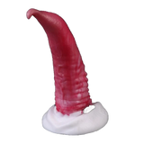 Dildo silicone rosa forma allungata punta incurvata