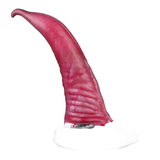 Dildo silicone rosa frontale incisioni orizzontali