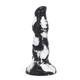 Dildo HaeChi nero con macchie bianche e texture a scaglie