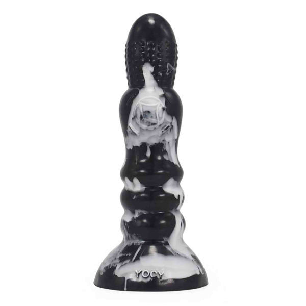 Dildo silicone mostro mitologico HikYuu I nero effetto schizzi liquido bianco
