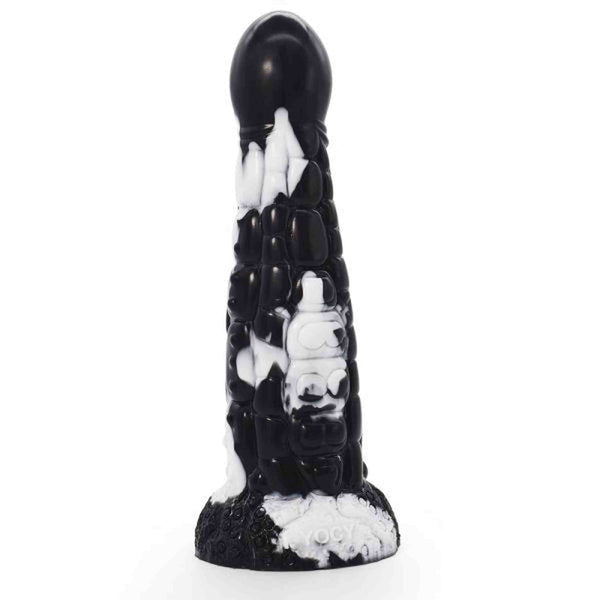 Fantasy dildo creatura antica nero con dettagli ghiaccio texture scaglie