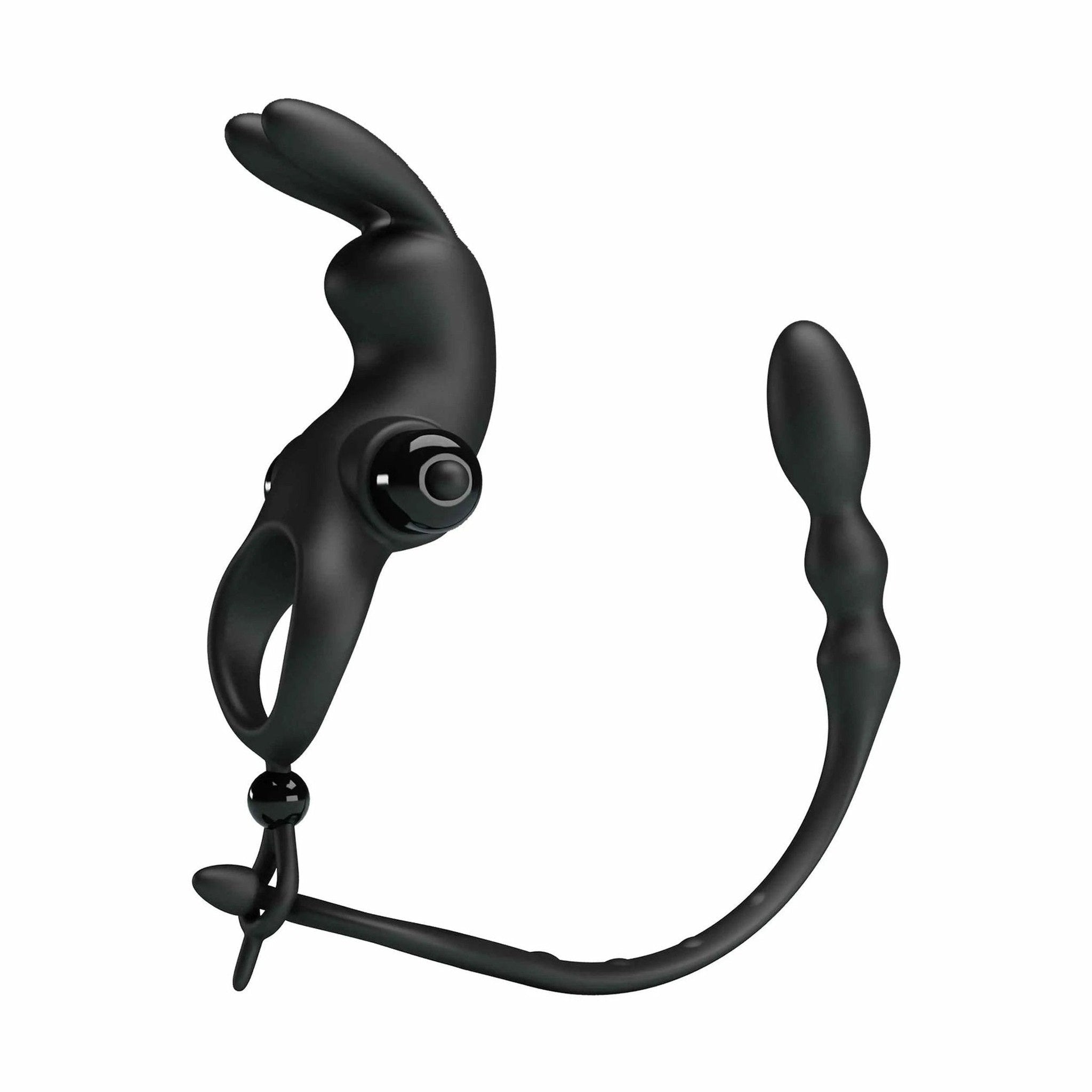 Anello Vibrante con Coniglietto Clitorideo e Stimolatore Anale