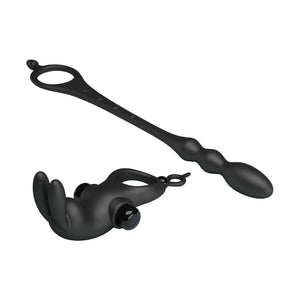 Anello Vibrante con Coniglietto Clitorideo e Stimolatore Anale