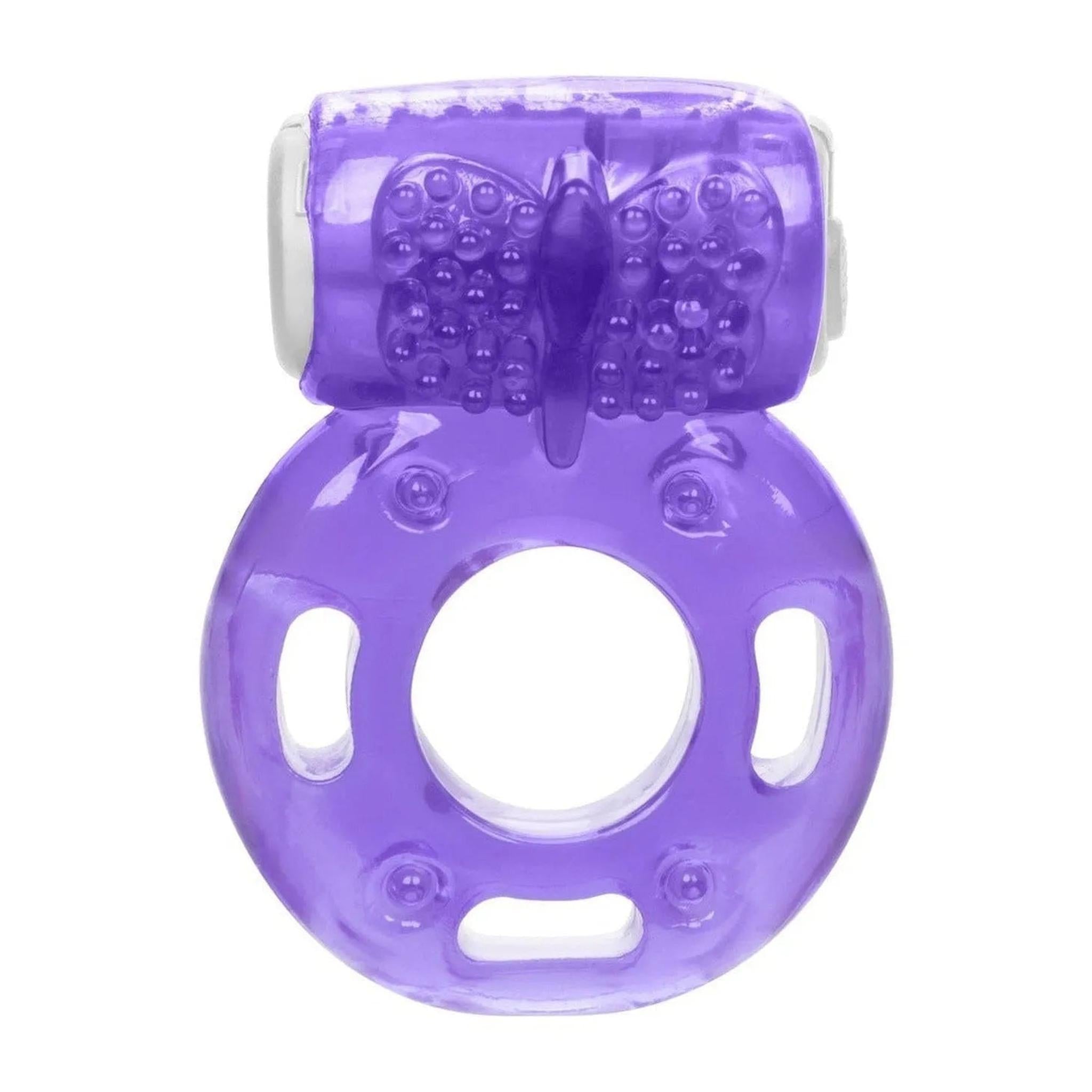 Anello Vibrante con Stimolatore Clitorideo - Purple, One Time Use