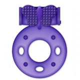 Anello Vibrante con Stimolatore Clitorideo a Farfalla - Viola