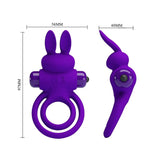Anello in Silicone Pene e Testicoli con stimolatore clitorideo