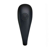 Anello vibrante nero in silicone morbido con pulsante on/off