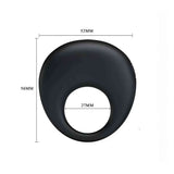 Anello vibrante nero dimensioni 52x56mm fessura laterale