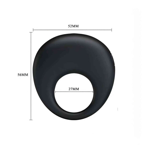 Anello vibrante nero dimensioni 52x56mm fessura laterale
