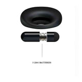 Anello vibrante nero bullet rimovibile e istruzioni batterie LR41