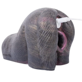 Masturbatore fantasy maiale silicone liquido grigio scuro con connettore USB e finitura opaca