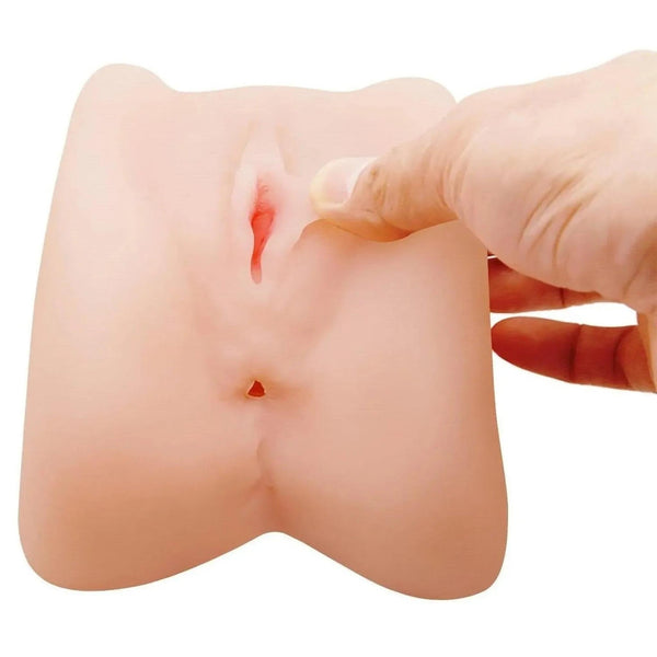 Profondità apertura vaginale dimostrata su masturbatore silicone Anthea