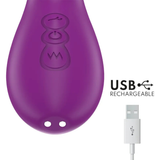 Vibratore rabbit viola Intense Apolo cavo USB ricaricabile simboli pulsanti