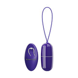 Ovulo vibrante wireless viola acceso con telecomando compatto Pretty Love