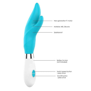 Athos Vibratore Rabbit Azzurro
