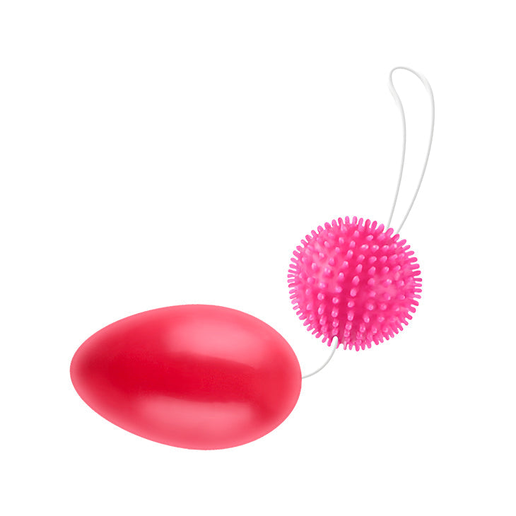 Palline Anali/Vaginali con rilievi stimolanti - Rosa