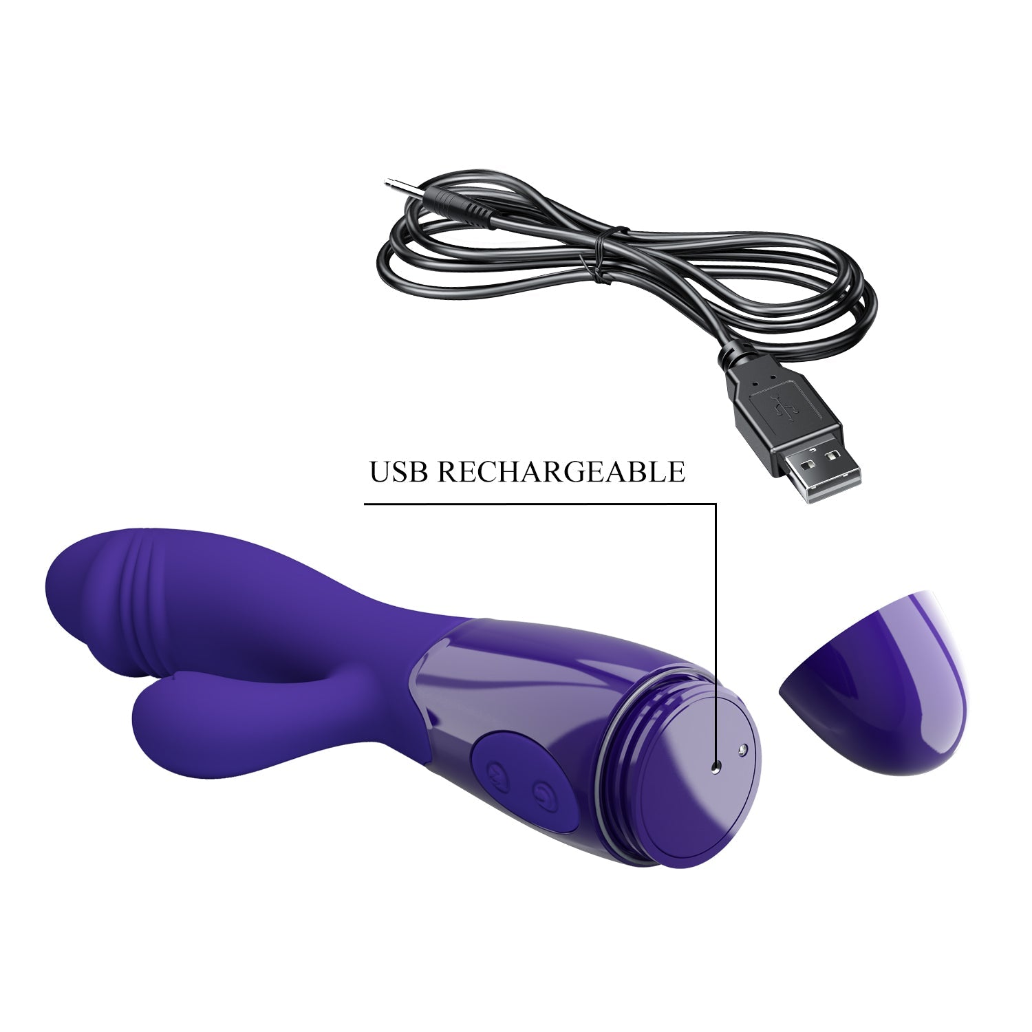 Snappy Vibratore Rabbit Ricaricabile con 30 diverse modalità di vibrazione