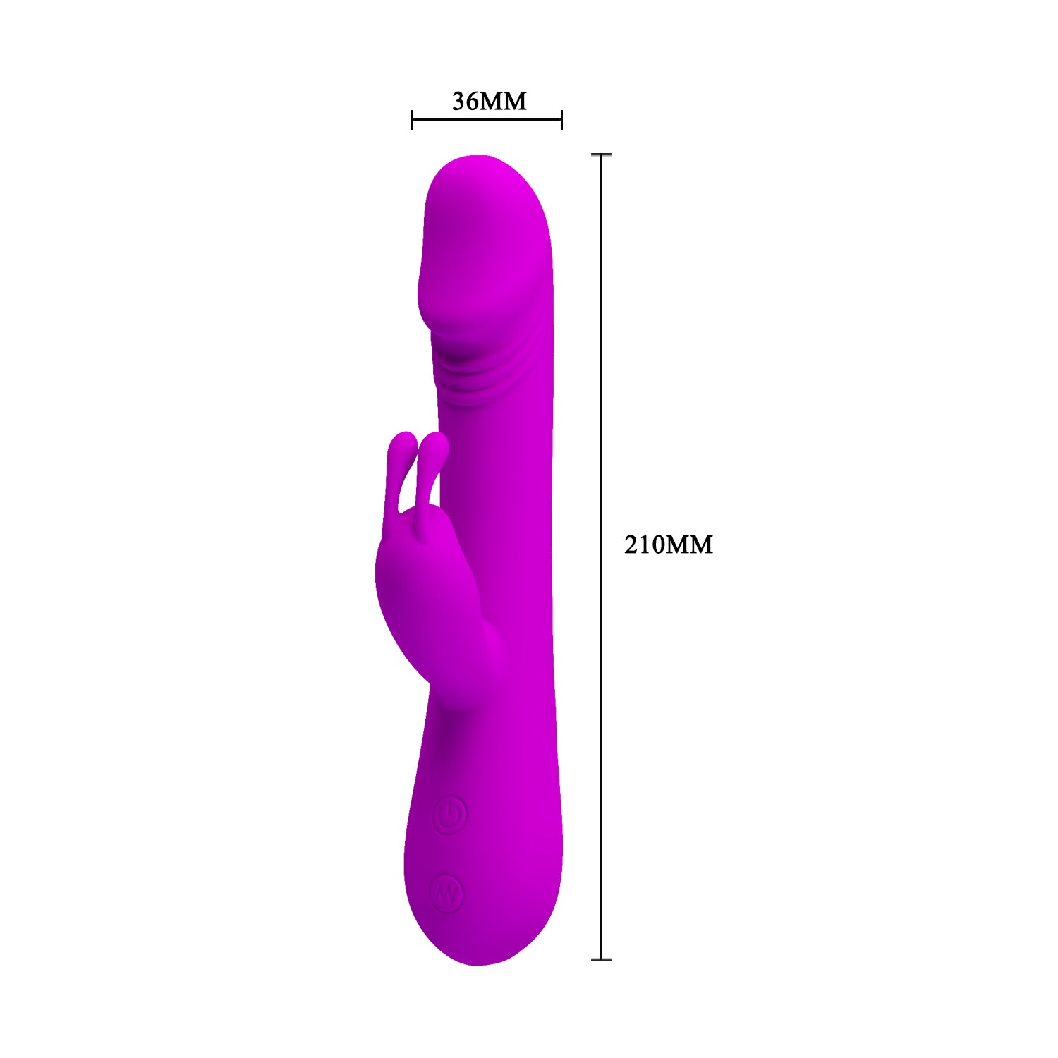 Clement Vibratore Rabbit con 3 motori e 30 diverse modalità di vibrazione - Viola, Silicone, Anallergico, Ricaricabile