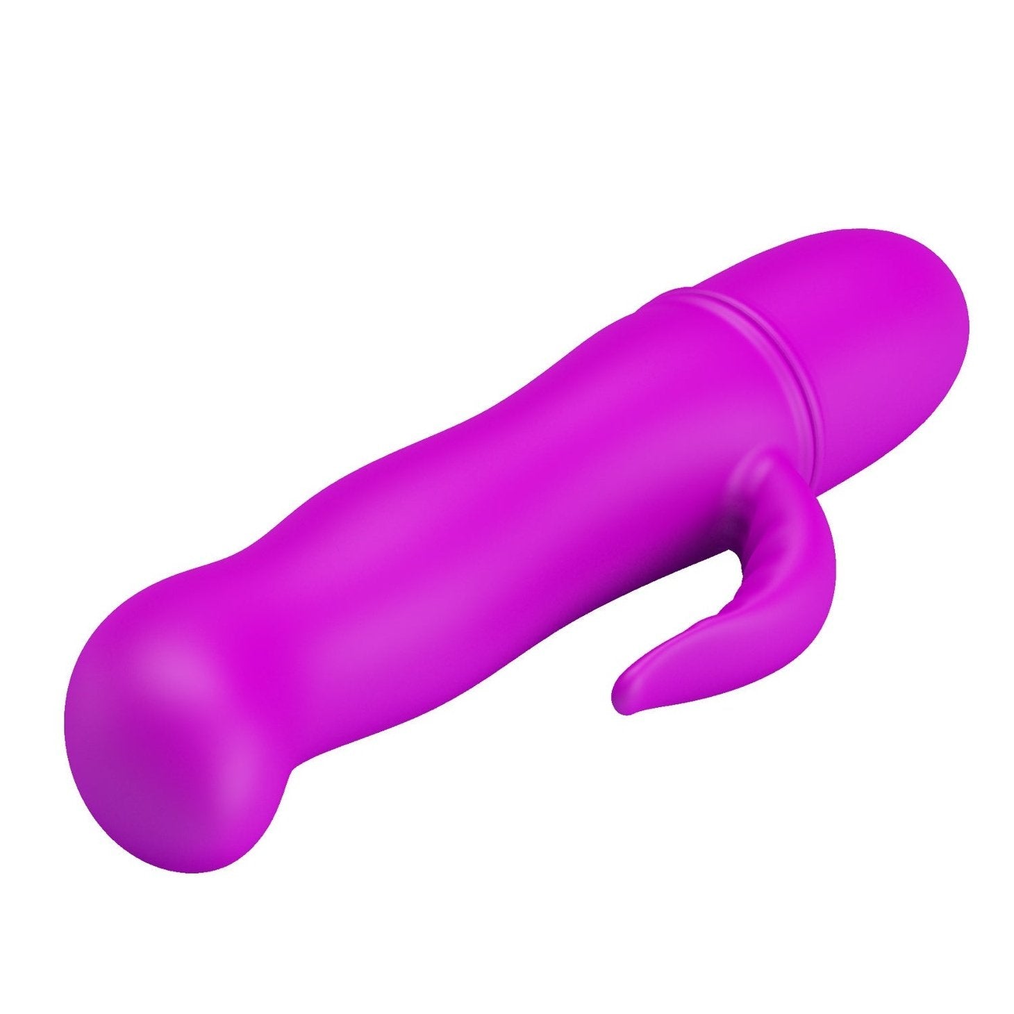 Mini Vibratore Rabbit totalmente in silicone - 10 modalità di vibrazione, Viola