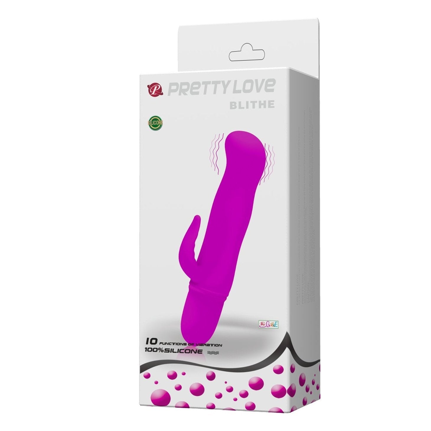 Mini Vibratore Rabbit totalmente in silicone - 10 modalità di vibrazione, Viola