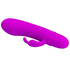 Caesar Mini Vibratore Rabbit in Silicone con potente motore da 10 diversi programmi di vibrazione - Viola