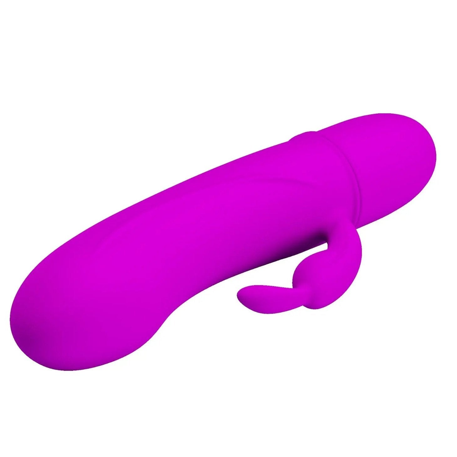 Caesar Mini Vibratore Rabbit in Silicone con potente motore da 10 diversi programmi di vibrazione - Viola